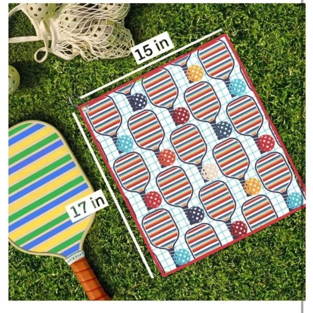 Millie Rose Pickleball Towel | Paddle and Balls Pickleball Towel Super Cute Gift